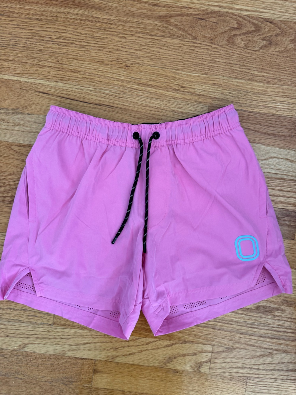 Overtime hooper Pink Athletic Drawstring Shorts with Contrast Logo